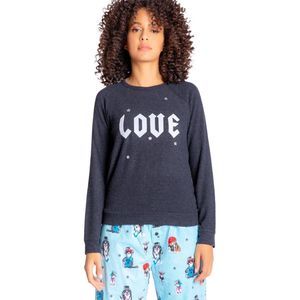 PJ Salvage Flannels Love Long Sleeve Top